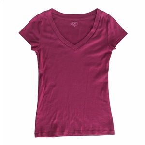 Ann Taylor LOFT v-neck tee shirt